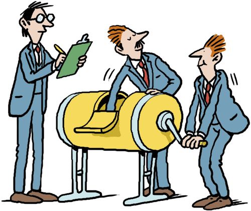 Three men randomly choosing lottery numbers
