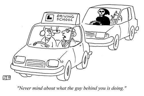 'Never mind about what the guy behind you is doing.'