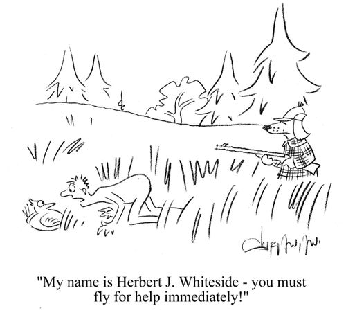 'My name is Herbert J.Whiteside - you must fly for help immediately.'