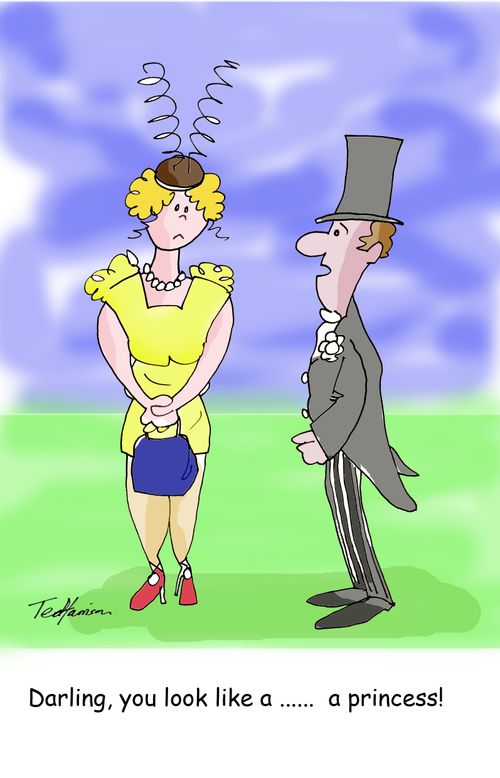 'Darling, you look like a .... princess!'