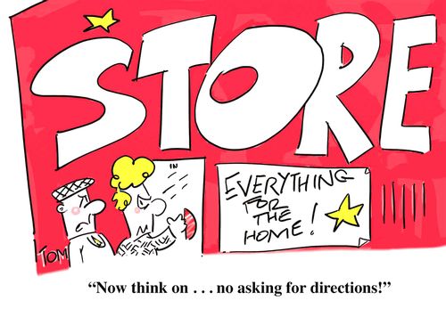 'Now think on . . . no asking for directions!'