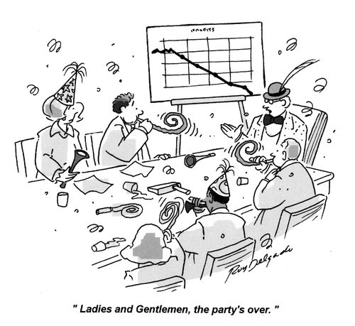 'Ladies and gentlemen, the party's over.'
