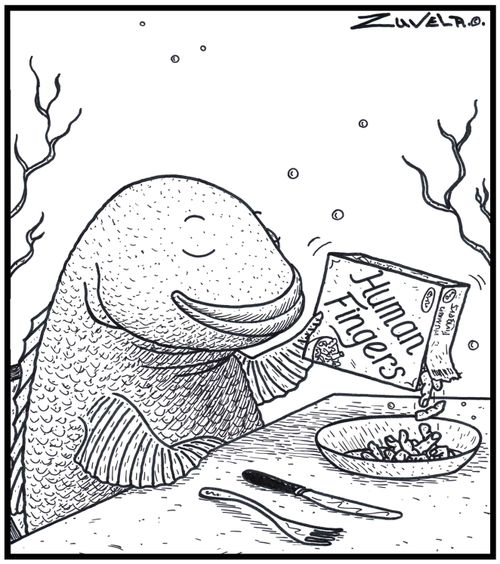 Human Fingers: The Fish World's version of Fish Fingers.