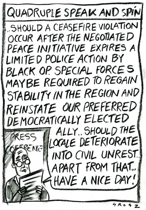 'Quadruple speak and spin.'