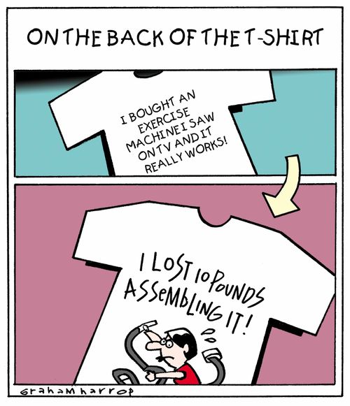 On the back of the t-shirt...
