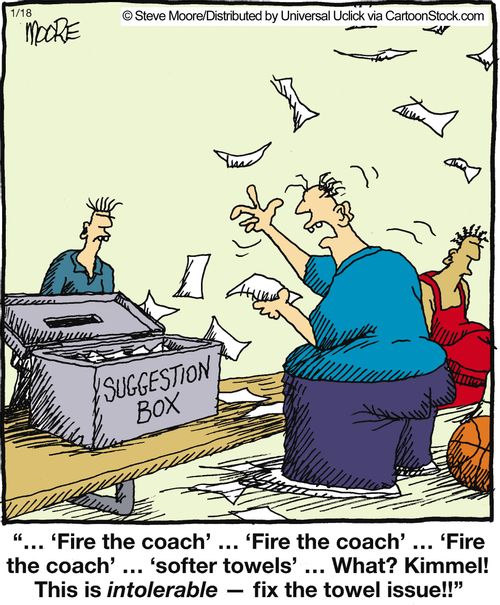 '...'Fire the coach'...'Fire the coach'...'Fire the coach'...'