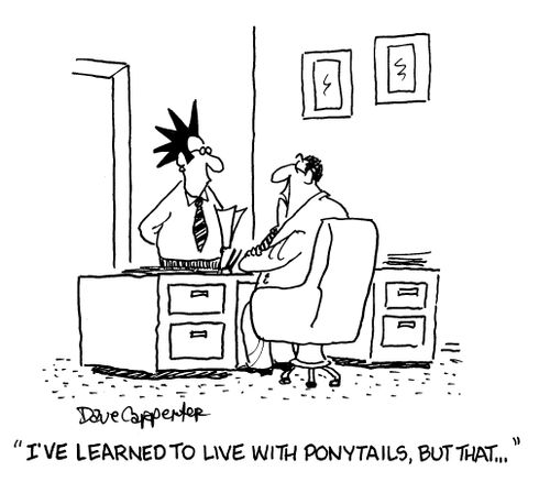 'I've learned to live with ponytails but that...'