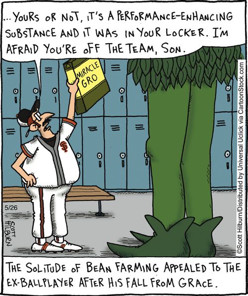 The solitude of bean farming appealed to the ex-ballplayer after his fall from grace.