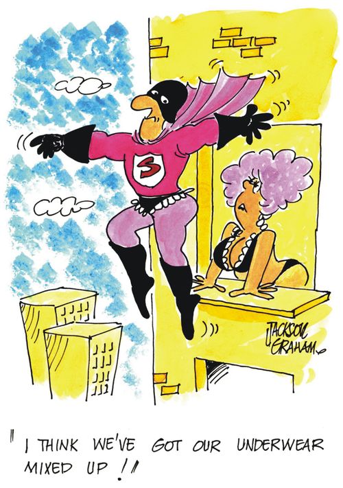 "I think we've got our underwear mixed up!"