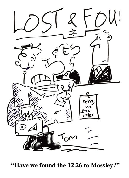 'Have we found the 12.26 to Mossley?' (Railway/Train)