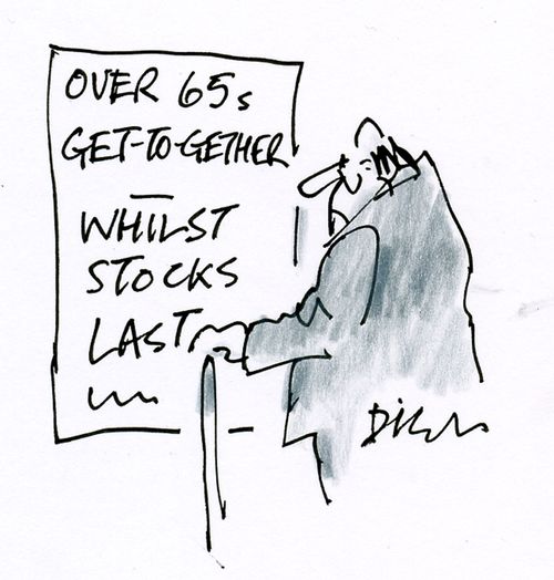 Over 65's get together - whilst stocks last.