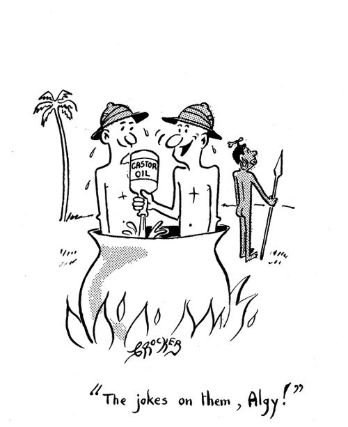 'The joke's on them, Algy!'