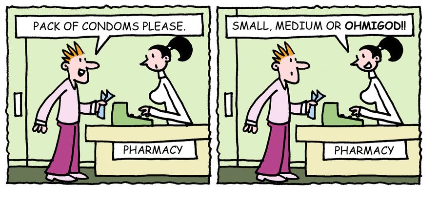'Small, large or ohmigod.'
