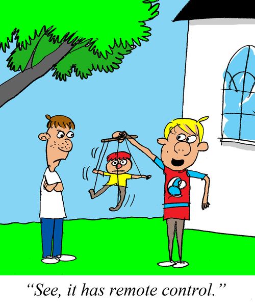 'See, it has remote control.'