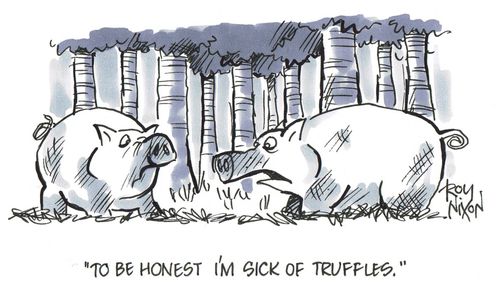 'To be honest I'm sick of truffles.'