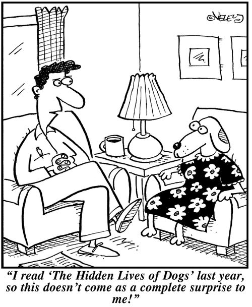 'I read 'The Hidden Lives of Dogs' last year, so this doesn't come as a complete surprise to me!'