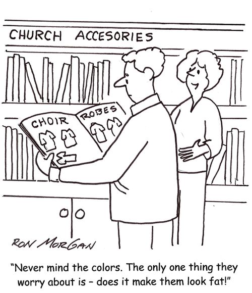 'Never mind the colors. The only thing they worry about is - does it make them look fat.'