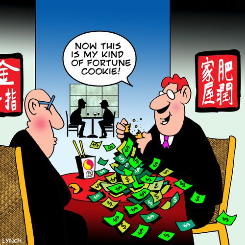 'Now this is my kind of fortune cookie!'