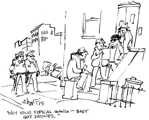 'Not the typical gang -  they got drones.'
