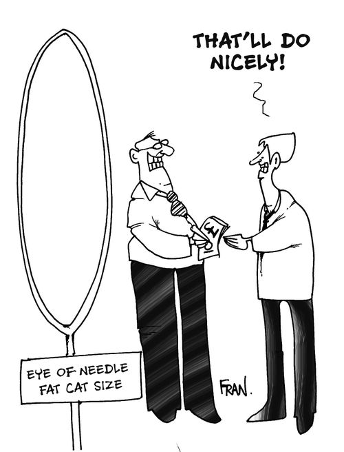 Eye of needle fat cat size That'll do nicely.