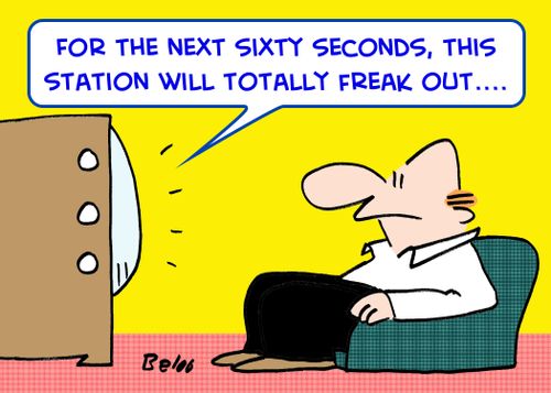 'For the next sixty seconds, this station will totally freak out....'