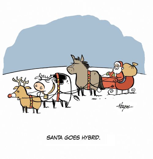 Santa Goes Hybrid.