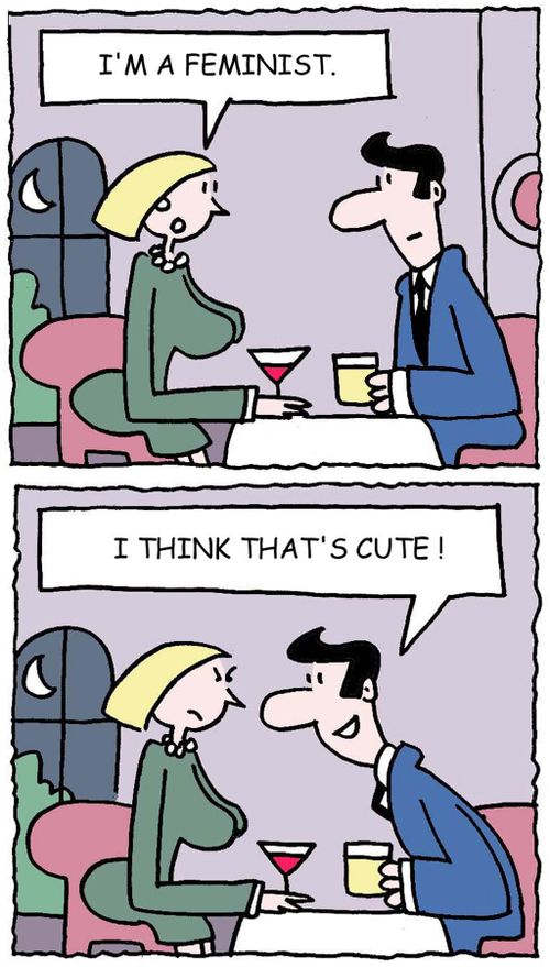 I'm a feminist. I think that's cute!