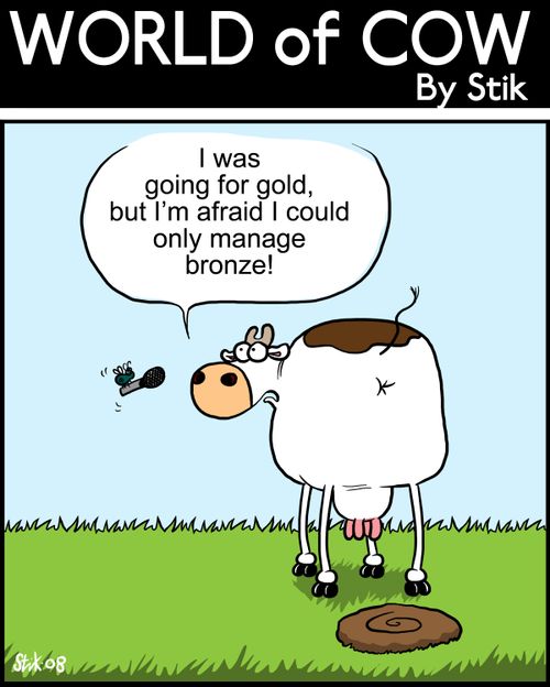 'I was going for gold, but I'm afraid all I could manage was bronze!'