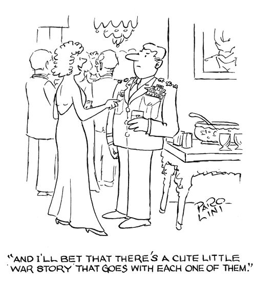 'And I'll bet that there's a cute little war story that goes with each one of them.'