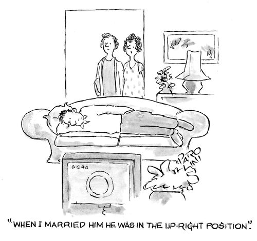'When I married him he was in the up-right position.'