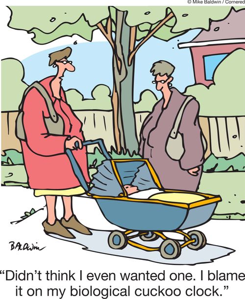 'Didn't think I even wanted one. I blame it on my biological cuckoo clock.'