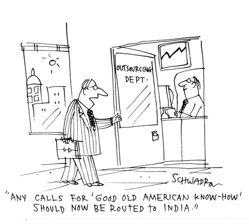 'Any calls for 'good old American know-how' should now be routed to India.'