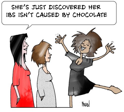 She's just discovered her irritable bowel syndrome isn't caused by chocolate!