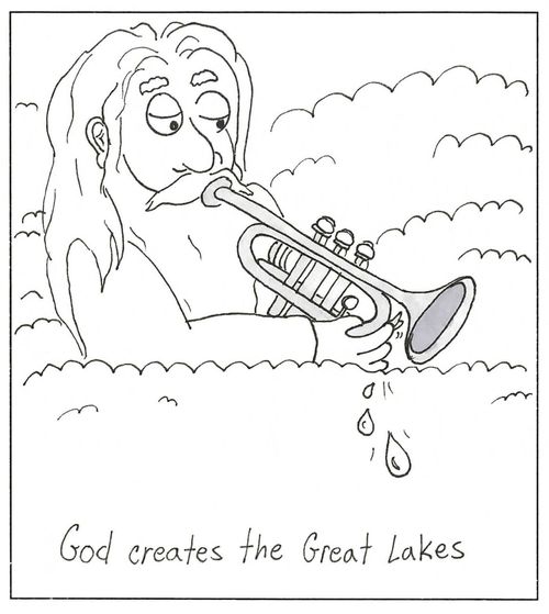 God creates the Great Lakes