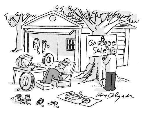 Garbage sale.