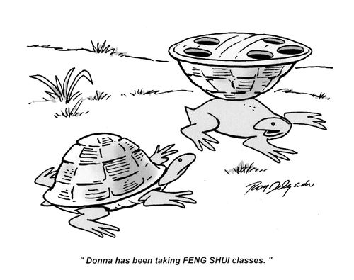 'Donna has been taking FENG SHUI classes.'