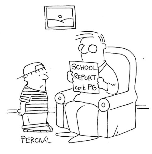 'School report, cert. PG.'