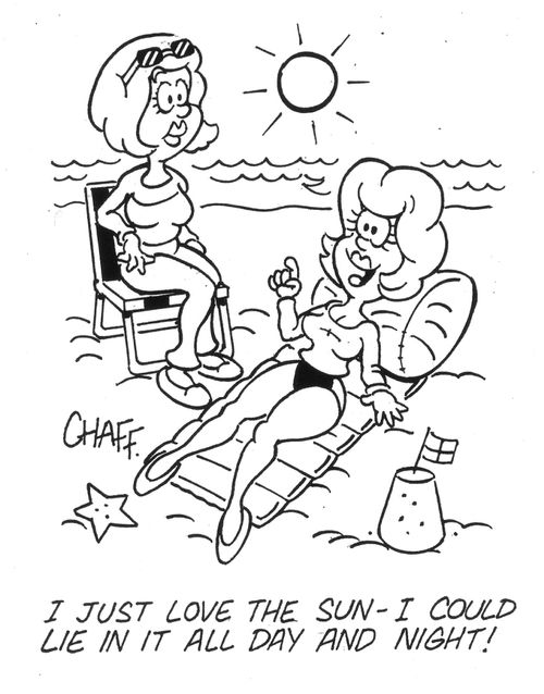 'I just love the sun - I could lie in it all day and night!'
