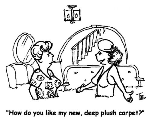 'How do you like my new, deep plush carpet?'