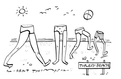 Topless beach