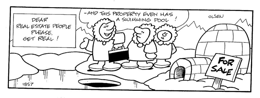 "-And this property even has a swimming pool!"