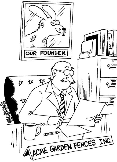 Rabbit, the founder of Acme Garden Fences Inc