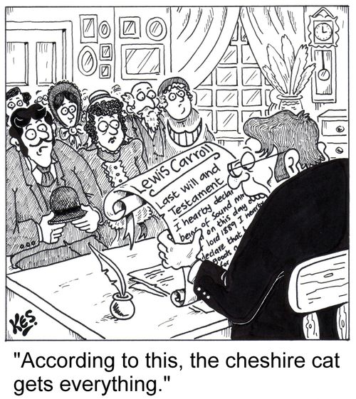 "According to this, the cheshire cat gets everything."