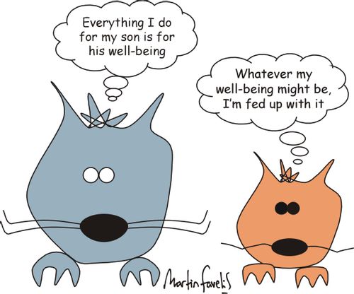 'My son's well-being.'