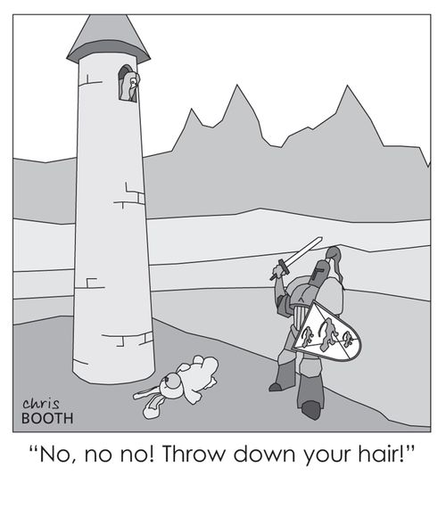 'No no no! Throw down your hair!'