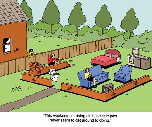 'This weekend I'm doing all those little jobs I never seem to get around to doing.'