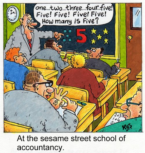 At the sesame street school of accountancy.
