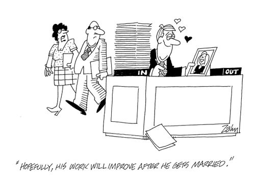 'Hopefully, his work will improve after he gets married.'