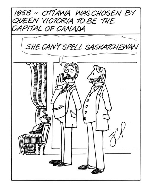 '1858 - Ottawa was chosen by Queen Victoria to be the capital of Canada'