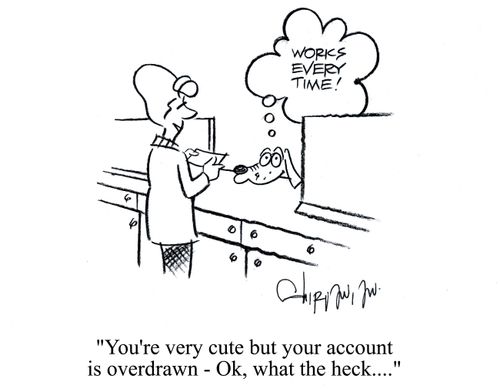 'You're very cute but your account is overdrawn - Ok, what the heck...?